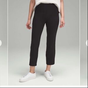 Lululemon smooth fit pull on pant crop black size 4